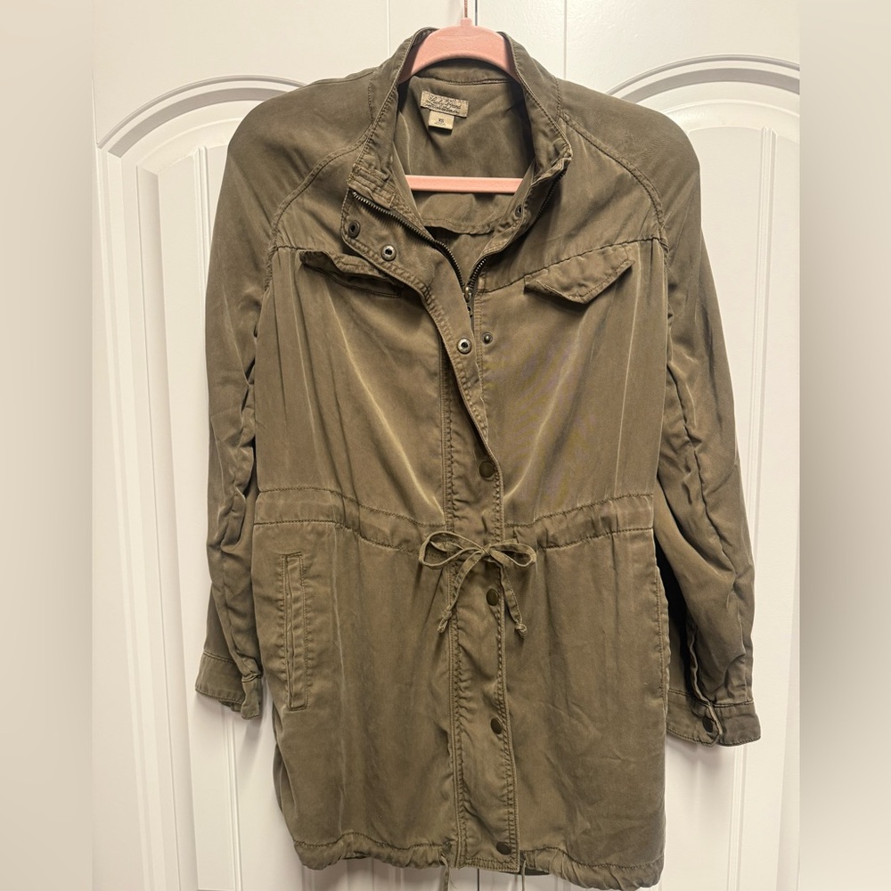 Y2K Lucky Brand Olive/Army Green Women’s Anorak Style Utility Jacket in size XS